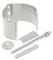 Кронштейн трубы на кирпич 90 мм, 9003 сигнальный белый