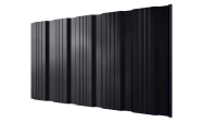 Профнастил К20 1185/1120x0,45 мм, 9005 черный янтарь глянцевый
