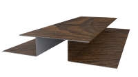 Планка стыковочная сложная 75x2000 мм, Дуб Локарно 3D