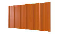 Профнастил НС16 1150/1100x0,4 мм эконом, 2011 насыщенный оранжевый глянцевый