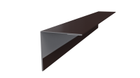 Планка угла наружного 50x50x2000 мм, 8017 шоколадно-коричневый PUR Pruf