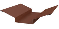 Планка ендовы верхняя 76x76x2000 мм, 8004 медно-коричневый матовый