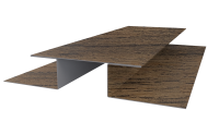 Планка стыковочная сложная Блок-хаус 110x2000 мм, Дуб Сантана 3D