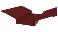 Планка ендовы верхняя 76x76x2000 мм, 3011 коричнево-красный глянцевый