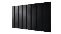 Профнастил С20A 1150/1100x0,3 мм, 9005 черный янтарь глянцевый