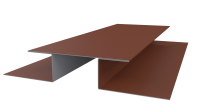 Планка стыковочная сложная 75x2000 мм, 8004 медно-коричневый матовый