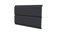 Л-брус 264/240x0,5 мм, 7024 графитовый серый стальной бархат