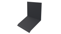 Планка примыкания верхняя к стене фальц 150x130x20 мм, 7024 графитовый серый стальной бархат