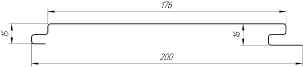 Лайн Про Плоскость 200/176х0,45 мм, Дуб Сантана 3D