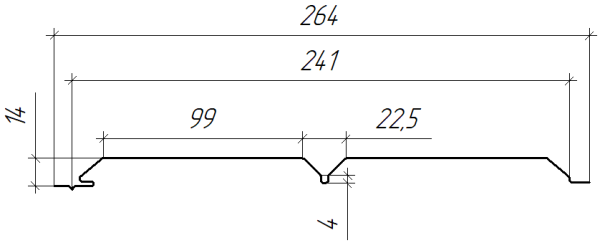 Софит Л-брус перфорированный 264/241x0,5 мм, 1014 слоновая кость глянцевый