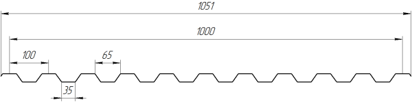 Профнастил С21 1051/1000x0,7 мм, 3011 коричнево-красный глянцевый