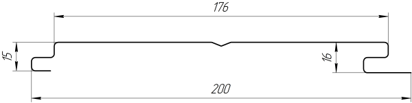 Лайн Про Полоса 200/176x0,45 мм, 7024 графитовый серый глянцевый