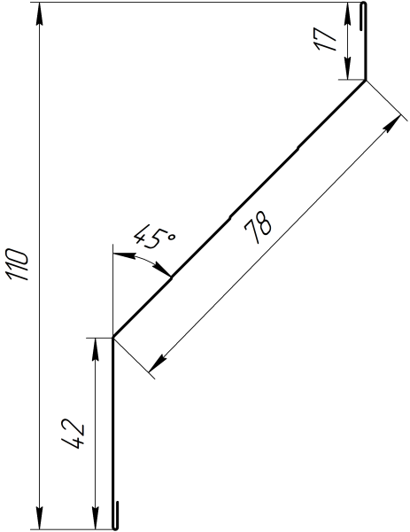 Ламель Юкка 110x0,4 мм, 3011 коричнево-красный глянцевый
