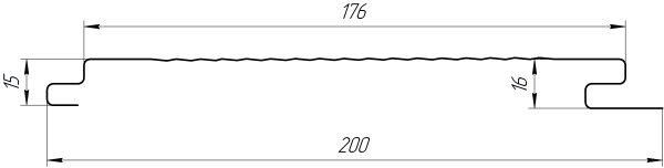 Лайн Про Гофр 200/176x0,5 мм, 7040 серое окно глянцевый