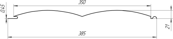 Металлосайдинг Блок хаус 383/355x0,5 мм, 6005 зеленый мох матовый