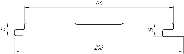 Лайн Про Изгиб 200/176x0,5 мм, 3009 оксид красный матовый
