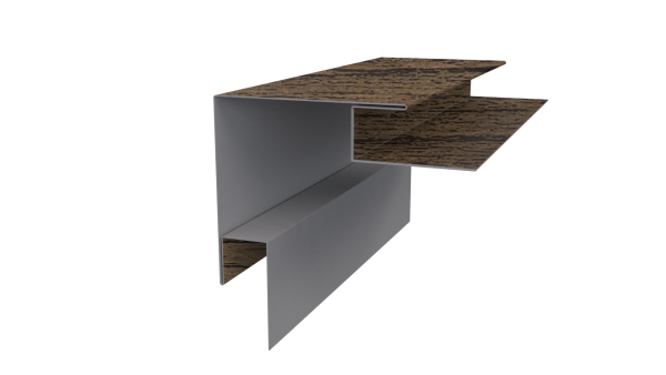 Планка стыковочная сложная Блок-хаус 110x2000 мм, Дуб Сантана 3D